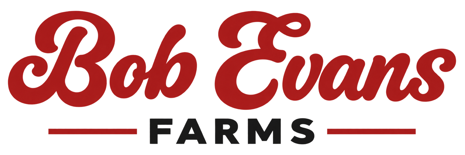 Bob Evans Menu logo in red and black