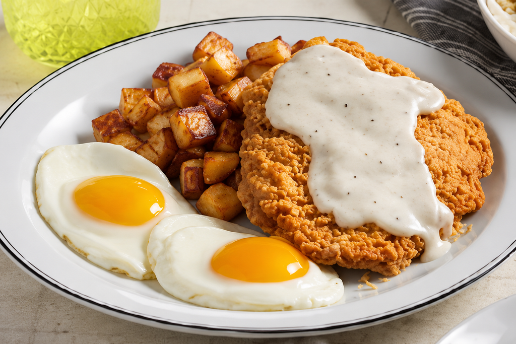 Country Fried Steak Farm Fresh Eggs
