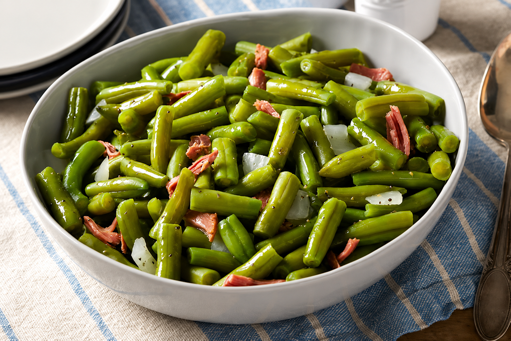Family Size Green Beans with Ham