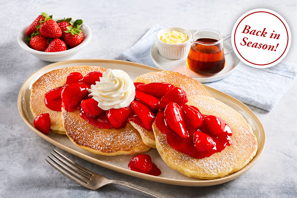 Fresh Strawberry Hotcakes