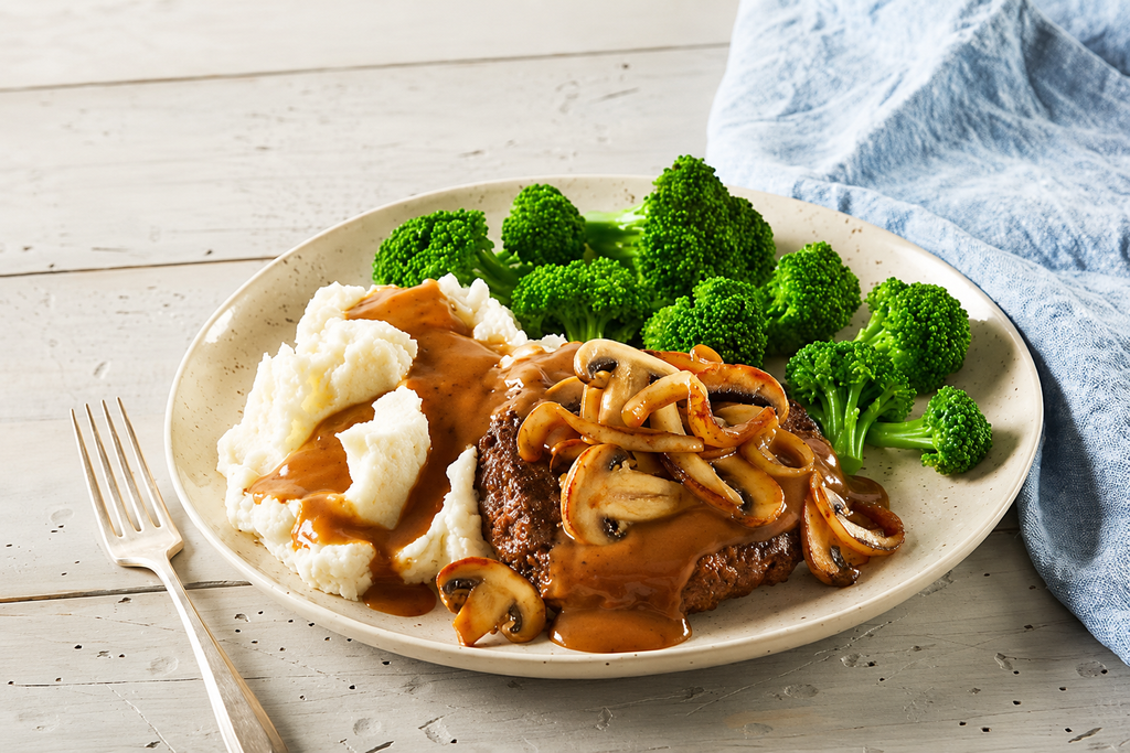 Mushroom and Onion Chopped Steak, BobEvans 